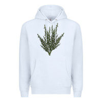 White Botanical Sagebrush Illustrations Premium Hoodie - LillyAllenDesigns