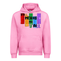 Fuchsia Pink y'all means all y'all Urban Hoodie - MaliasSmallBusiness