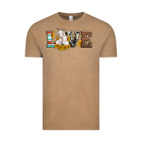 Vintage Coffee love goats serape cowhide leopard goat family Vintage Tee - Artiststas