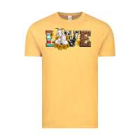 Vintage Mustard love goats serape cowhide leopard goat family Vintage Tee - Artiststas