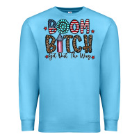 Ocean Blue boom bitch Premium Sweatshirt - CowhideDigitalArt