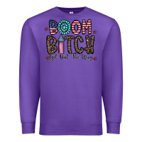 Purple boom bitch Premium Sweatshirt - CowhideDigitalArt
