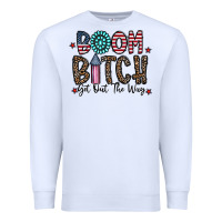 White boom bitch Premium Sweatshirt - CowhideDigitalArt