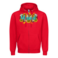 Red blessed tbw Zipper Hoodie - texasbilliewilder