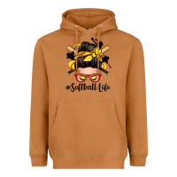 Meerkat softball life messy bun Heavyweight Hoodie - Zillion Design Studio