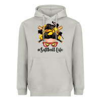 Moon Dust softball life messy bun Heavyweight Hoodie - Zillion Design Studio