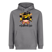 Storm softball life messy bun Heavyweight Hoodie - Zillion Design Studio