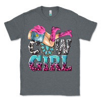 Charcoal Heather cow girl Classic Tee - texasbilliewilder