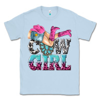 Dusty Blue cow girl Classic Tee - texasbilliewilder