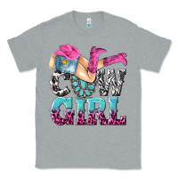 Heather Grey cow girl Classic Tee - texasbilliewilder