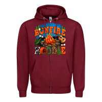 Burgundy bonfire hoodie Zipper Hoodie - texasbilliewilder