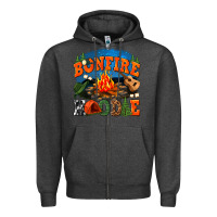 Charcoal Heather bonfire hoodie Zipper Hoodie - texasbilliewilder