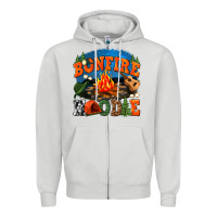 Dove Grey bonfire hoodie Zipper Hoodie - texasbilliewilder