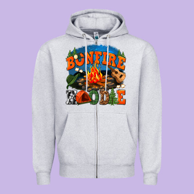 Bonfire Hoodie Zipper Hoodie Designed By Texasbilliewilder