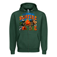 Sports Green bonfire hoodie Zipper Hoodie - texasbilliewilder