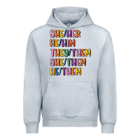 Heather Grey lgbtq pronouns Urban Hoodie - MaliasSmallBusiness
