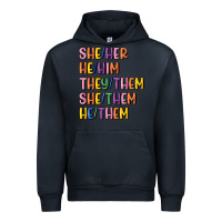 Navy lgbtq pronouns Urban Hoodie - MaliasSmallBusiness