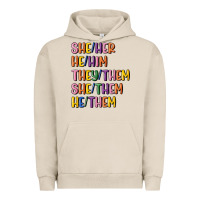 Pigment French Oak lgbtq pronouns Urban Hoodie - MaliasSmallBusiness