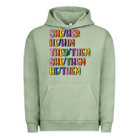 Pigment Oil Green lgbtq pronouns Urban Hoodie - MaliasSmallBusiness