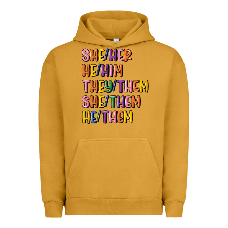Lgbtq Pronouns Urban Hoodie by MaliasSmallBusiness | Teevron