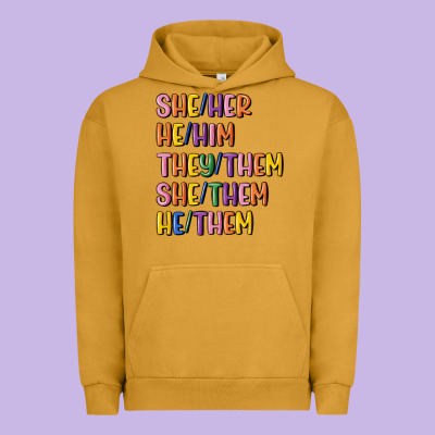 Lgbtq Pronouns Urban Hoodie Designed By Maliassmallbusiness
