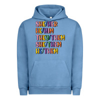 Pigment Pebble Blue lgbtq pronouns Urban Hoodie - MaliasSmallBusiness