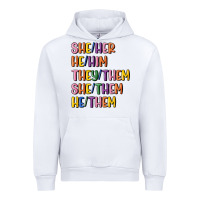 White lgbtq pronouns Urban Hoodie - MaliasSmallBusiness
