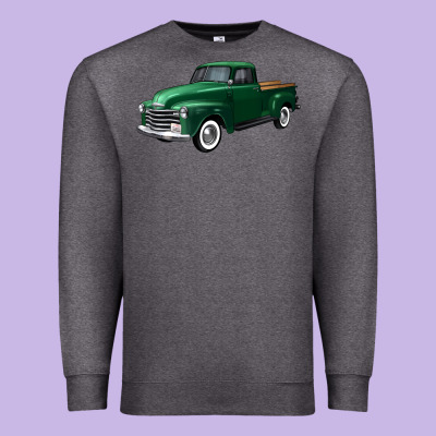 Western Green Truck Right 34 View Premium Sweatshirt Designed By Fadigitalartstudio