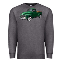 Charcoal Heather western green truck right 34 view Premium Sweatshirt - FaDigitalArtStudio