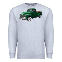 Heather Grey western green truck right 34 view Premium Sweatshirt - FaDigitalArtStudio
