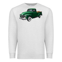 Oatmeal Heather western green truck right 34 view Premium Sweatshirt - FaDigitalArtStudio