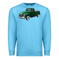 Ocean Blue western green truck right 34 view Premium Sweatshirt - FaDigitalArtStudio