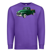 Purple western green truck right 34 view Premium Sweatshirt - FaDigitalArtStudio