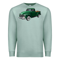 Seafoam western green truck right 34 view Premium Sweatshirt - FaDigitalArtStudio