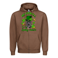 Chestnut St. Patrick's Day My Pitbull Is My Lucky Charm With Hat Zipper Hoodie - RanaPortraitStore
