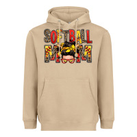 Mushroom softball mom messy bun Heavyweight Hoodie - Zillion Design Studio