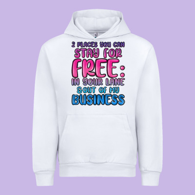 2 Places You Can Stay For Free In Your Lane And Ou Urban Hoodie Designed By Maliassmallbusiness
