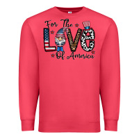 For The Lovee Of America Gnome Premium Sweatshirt | Teevron