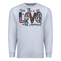 Heather Grey for the lovee of america gnome Premium Sweatshirt - CowhideDigitalArt
