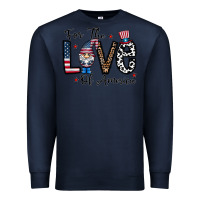 Navy for the lovee of america gnome Premium Sweatshirt - CowhideDigitalArt