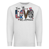 Oatmeal Heather for the lovee of america gnome Premium Sweatshirt - CowhideDigitalArt