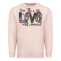 Pale Pink for the lovee of america gnome Premium Sweatshirt - CowhideDigitalArt