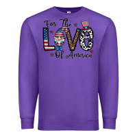 Purple for the lovee of america gnome Premium Sweatshirt - CowhideDigitalArt