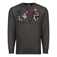 Smoke for the lovee of america gnome Premium Sweatshirt - CowhideDigitalArt