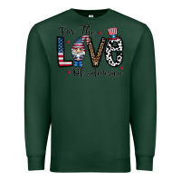 Sports Green for the lovee of america gnome Premium Sweatshirt - CowhideDigitalArt