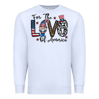 White for the lovee of america gnome Premium Sweatshirt - CowhideDigitalArt