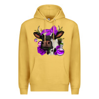 Antique Gold halloween roses cow Premium Hoodie - Jasminsmagicworld
