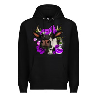 Black halloween roses cow Premium Hoodie - Jasminsmagicworld
