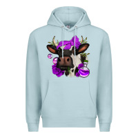 Blue Mist halloween roses cow Premium Hoodie - Jasminsmagicworld