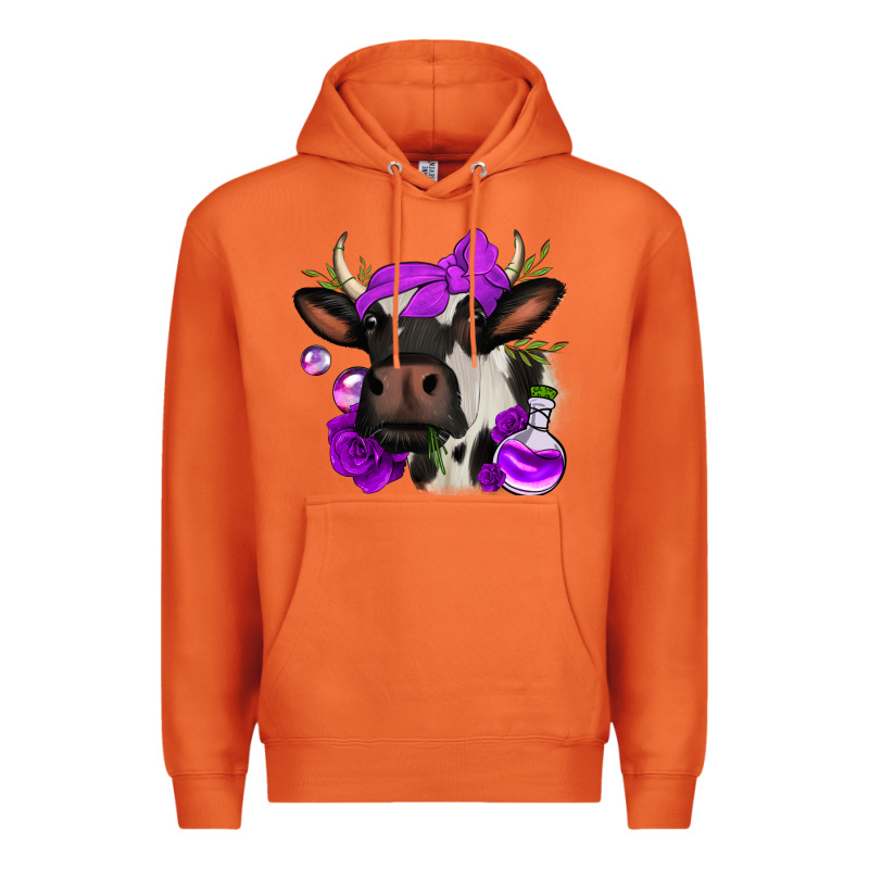 Halloween Roses Cow Premium Hoodie by Jasminsmagicworld | Teevron